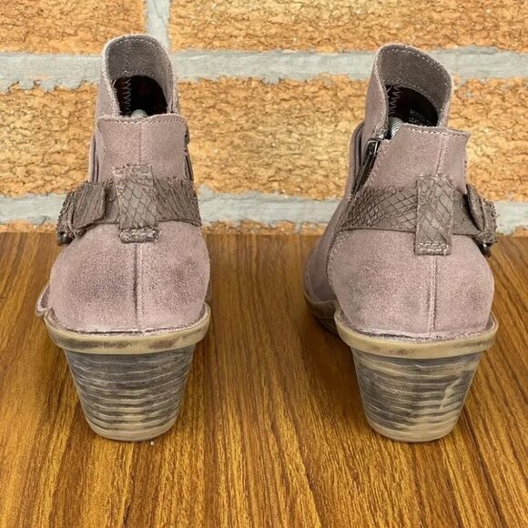 OTBT Women's Rocker Wedge Bootie Stone Leather size 9 - Picture 7 of 10